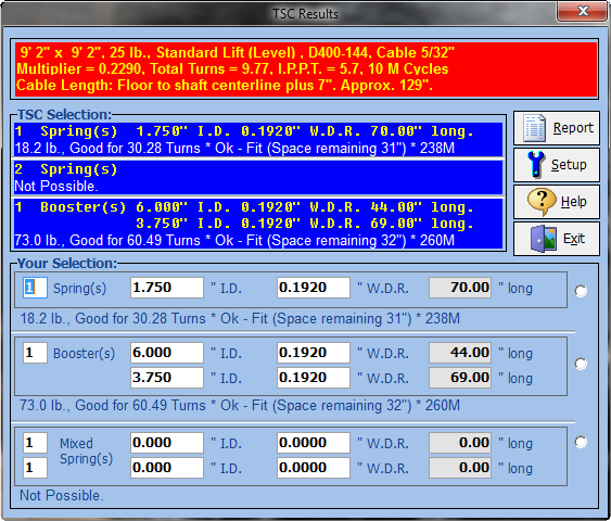 Torsion Spring Calculator for Overhead Doors – Sarotech Inc.